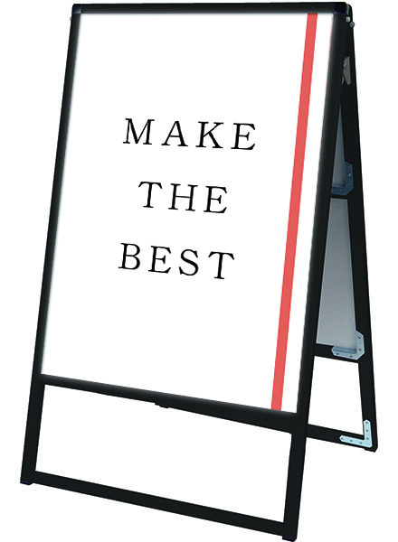 常磐精工 ポスタースタンド ブラックバリウススタンド看板LED A1両面 BVASKLED-A1R|LEDポスターパネル