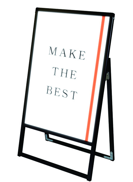 常磐精工 ポスタースタンド ブラックバリウススタンド看板LED A2片面 BVASKLED-A2K|LEDポスターパネル