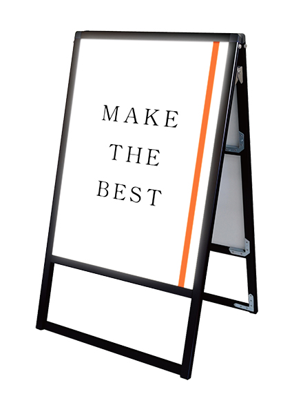 常磐精工 ポスタースタンド ブラックバリウススタンド看板LED B1両面 BVASKLED-B1R|LEDポスターパネル