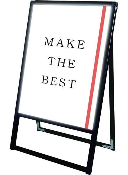 常磐精工 ポスタースタンド ブラックバリウススタンド看板LED B2片面 BVASKLED-B2K|LEDポスターパネル