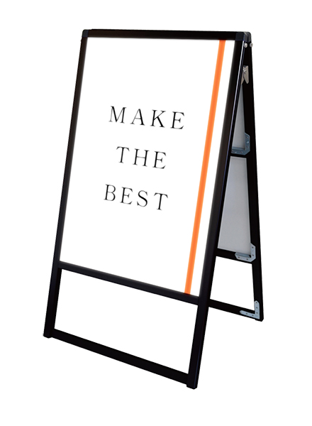 常磐精工 ポスタースタンド ブラックバリウススタンド看板LED B2両面 BVASKLED-B2R|LEDポスターパネル