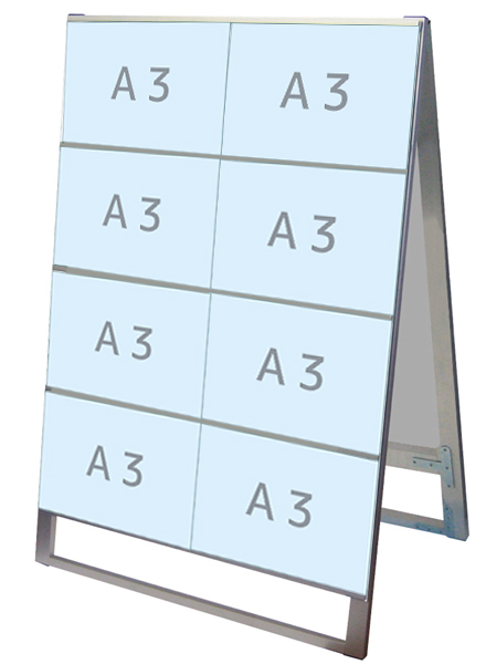 常磐精工 カードケーススタンド看板 A3横16両面 CCSK-A3Y16R|【店舗用品】