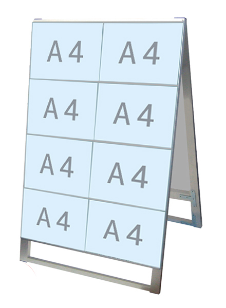 常磐精工 カードケーススタンド看板 A4横16両面 CCSK-A4Y16R|【店舗用品】