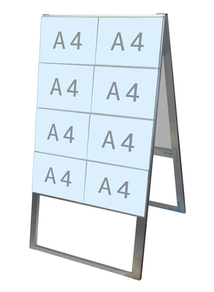常磐精工 カードケーススタンド看板 A4横16両面ハイ CCSK-A4Y16RH|【店舗用品】