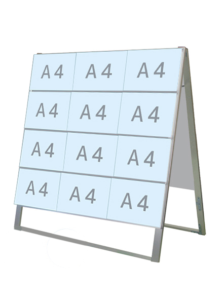 常磐精工 カードケーススタンド看板 A4横24両面 CCSK-A4Y24R|【店舗用品】