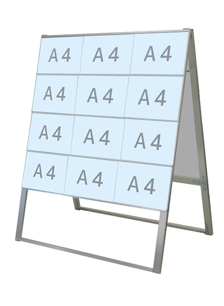 常磐精工 カードケーススタンド看板 A4横24両面ハイ CCSK-A4Y24RH|【店舗用品】