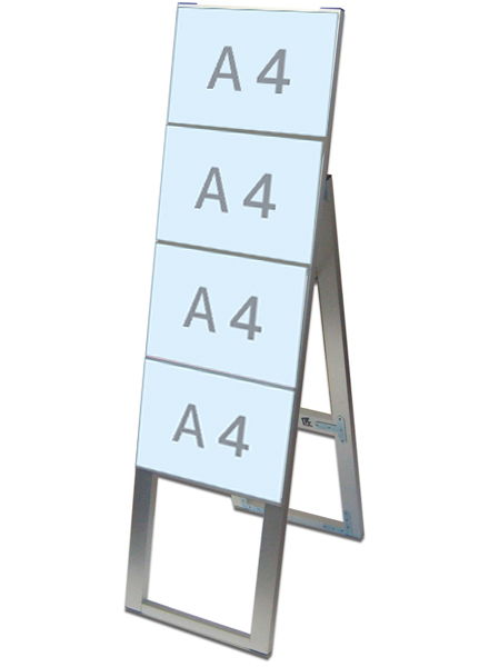 常磐精工 カードケーススタンド看板 A4横4片面ハイ CCSK-A4Y4KH|【店舗用品】