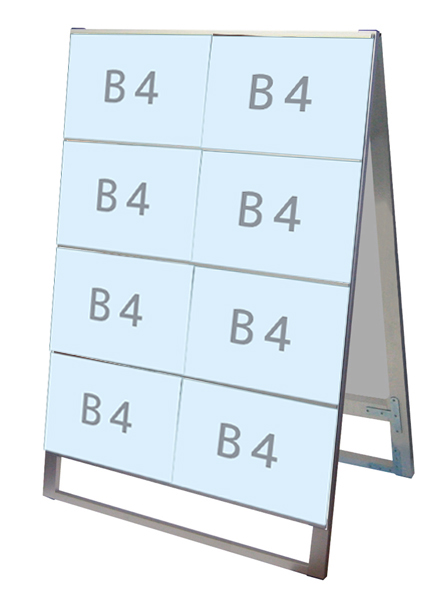 常磐精工 カードケーススタンド看板 B4横16両面 CCSK-B4Y16R|【店舗用品】