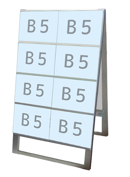 常磐精工 カードケーススタンド看板 B5横16両面 CCSK-B5Y16R|【店舗用品】