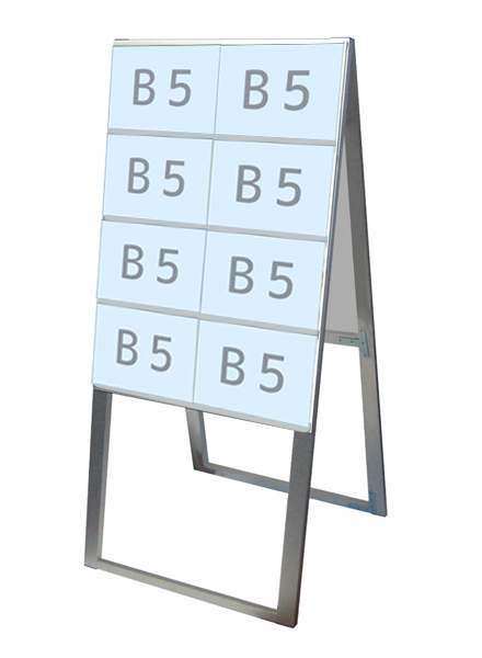 常磐精工 カードケーススタンド看板 B5横16両面ハイ CCSK-B5Y16RH|【店舗用品】