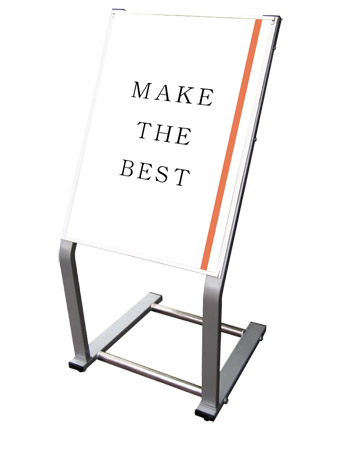 常磐精工 ポスタースタンド C型フロアスタンド A2縦ホワイト CFS-A2TW|【店舗用品】