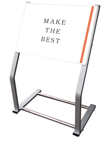 常磐精工 ポスタースタンド C型フロアスタンド A2横ホワイト CFS-A2YW|【店舗用品】