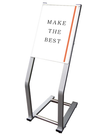 常磐精工 ポスタースタンド C型フロアスタンド A3縦ホワイト CFS-A3TW|【店舗用品】