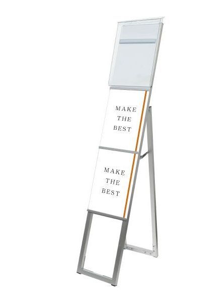 常磐精工 ポスタースタンド イージーリンクスタンド看板 A4縦2片面カタログケース屋外用 ELSK-A4T2K-KCG|【店舗用品】