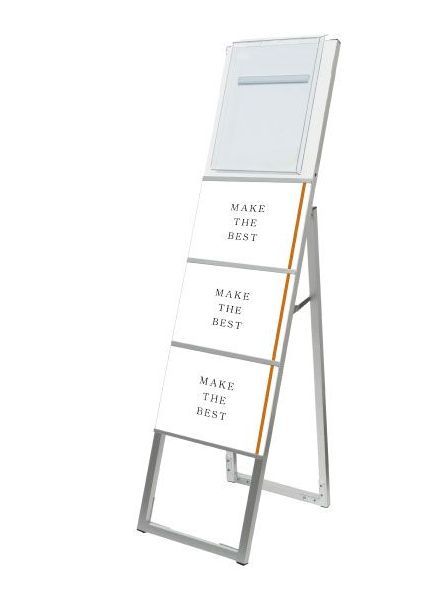 常磐精工 ポスタースタンド イージーリンクスタンド看板 A4横3片面カタログケース屋外用 ELSK-A4Y3K-KCG|【店舗用品】