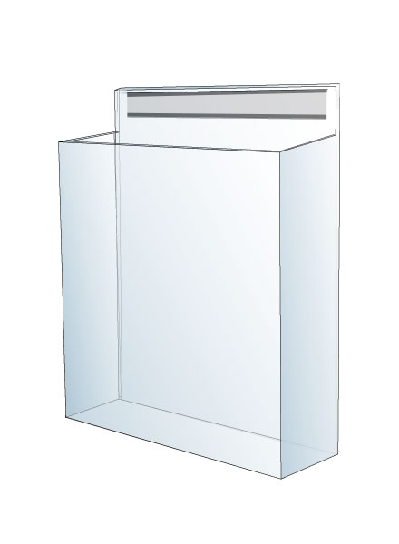 常磐精工 専用オプション ポスタースタンド イージーリンクスタンド看板用パンフレットケース単品(屋内用)背面レール：ブラック ELSKP-W115H-B|【店舗用品】