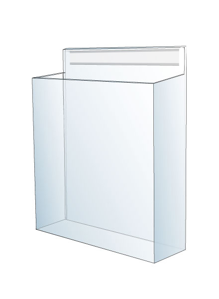 常磐精工 専用オプション ポスタースタンド イージーリンクスタンド看板用パンフレットケース単品(屋内用) 背面レール：シルバー ELSKP-W115H-S|【店舗用品】