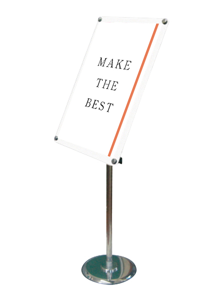 常磐精工 ポールスタンド フリーアングルアクリルスタンド150 A2ホワイト FAACS150-A2W|【店舗用品】