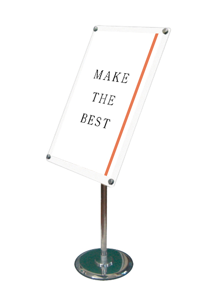 常磐精工 ポールスタンド フリーアングルアクリルスタンド90 A2ホワイト FAACS90-A2W|【店舗用品】