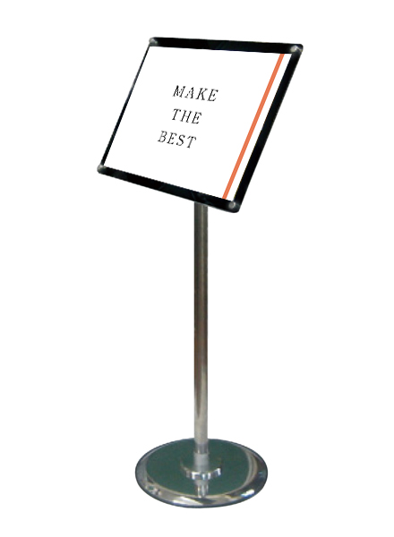 常磐精工 ポールスタンド フリーアングルアクリルスタンド90 A4ブラック FAACS90-A4B|【店舗用品】