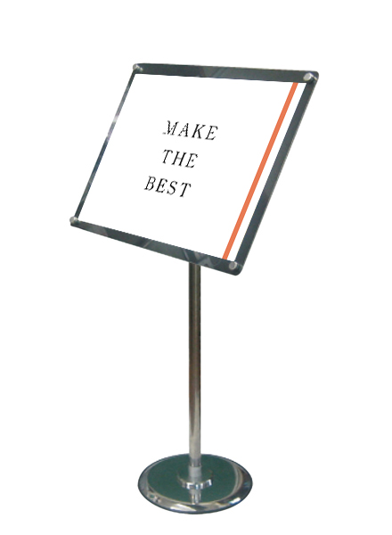 常磐精工 ポールスタンド フリーアングルアクリルスタンド A3ブラック (1m以下) FAACS-A3B|【店舗用品】