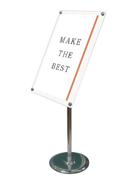 常磐精工 ポールスタンド フリーアングルアクリルスタンド A3ホワイト (1m以下) FAACS-A3W|【店舗用品】