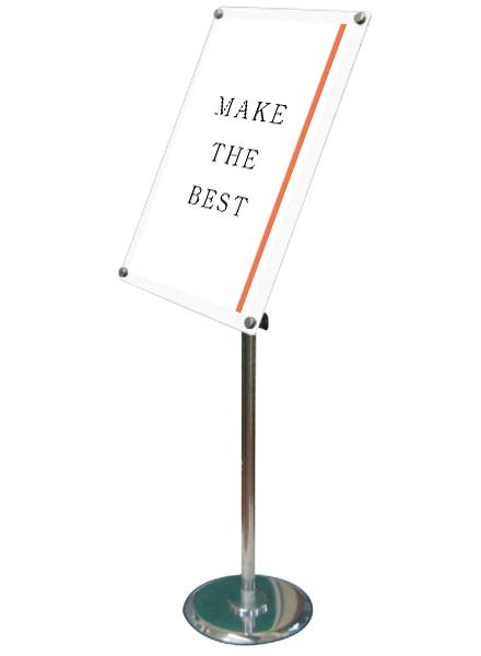 常磐精工 ポールスタンド フリーアングルアクリルスタンド150 A3ホワイト FAACS150-A3W|【店舗用品】