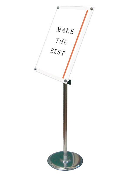 常磐精工 ポールスタンド フリーアングルアクリルスタンド150 B4ホワイト FAACS150-B4W|【店舗用品】