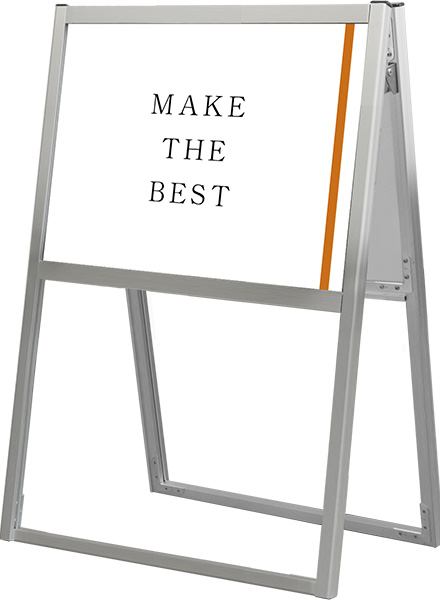 常磐精工 ポスタースタンド フラットオープンスタンド看板A2横両面 FOSK-A2YR|【店舗用品】