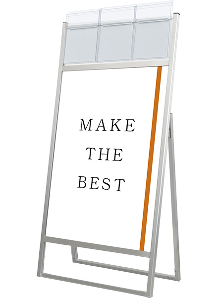 常磐精工 ポスタースタンド フラットオープンスタンド看板カタログケース付B1片面 FOSKK-B1K-G|【店舗用品】