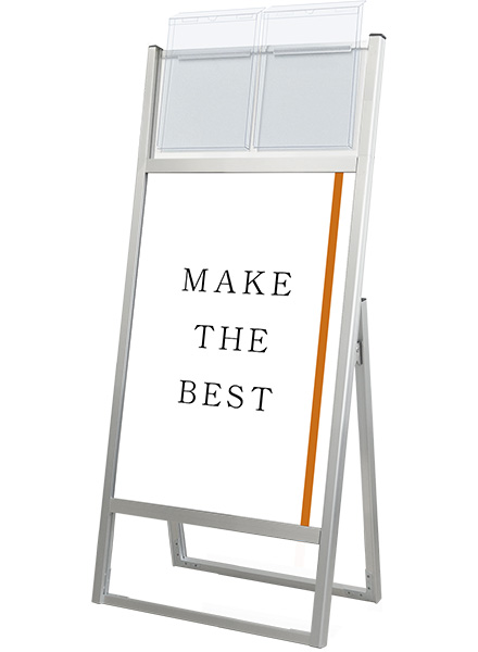 常磐精工 ポスタースタンド フラットオープンスタンド看板カタログケース付B2片面 FOSKK-B2K-G|【店舗用品】