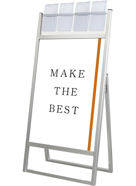 常磐精工 ポスタースタンド フラットオープンスタンド看板パンフレットケース付A1片面 FOSKP-A1K-G|【店舗用品】