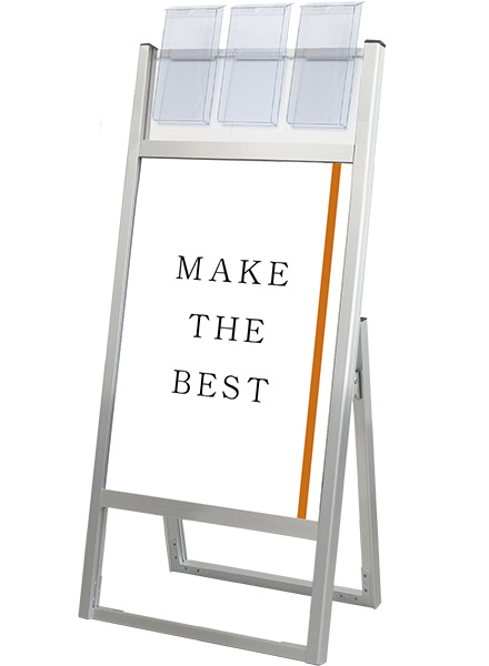 常磐精工 ポスタースタンド フラットオープンスタンド看板パンフレットケース付A2片面 FOSKP-A2K-G|【店舗用品】