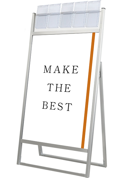 常磐精工 ポスタースタンド フラットオープンスタンド看板パンフレットケース付B1片面 FOSKP-B1K-G|【店舗用品】