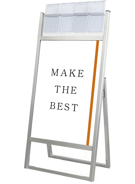 常磐精工 ポスタースタンド フラットオープンスタンド看板パンフレットケース付B2片面 FOSKP-B2K-G|【店舗用品】