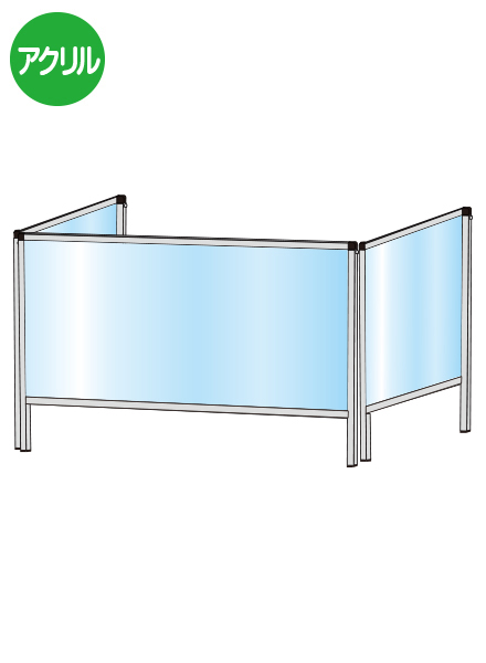 常磐精工 パーテーションスタンド三面450X900 HBP3F450X900|【店舗用品】