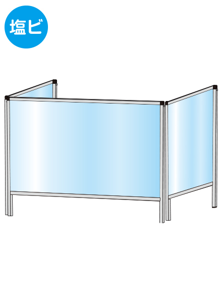 常磐精工 パーテーションスタンド三面600X900 (塩ビ仕様) HBP3F600X900E|【店舗用品】