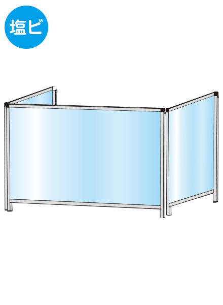 常磐精工 パーテーションスタンド三面600X900ロウ (塩ビ仕様) HBPL3F600X900E|【店舗用品】