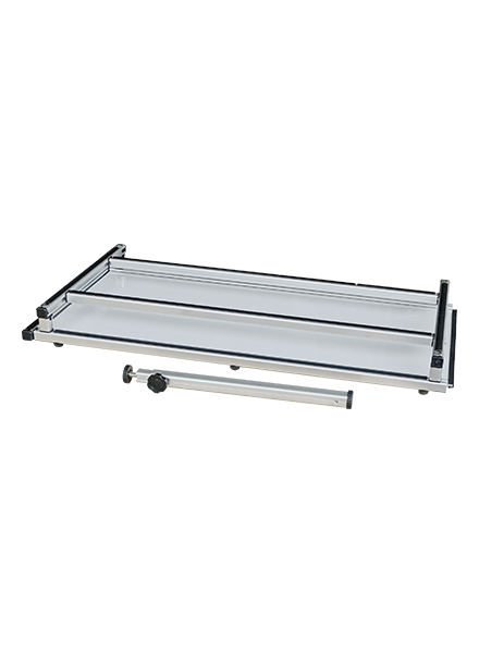 【送料別途見積】常磐精工 アルミフレーム 引き出し隊テーブル H3 シルバー HDT-H3S|【店舗用品】