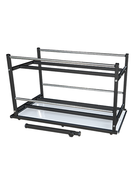 【送料別途見積】常磐精工 アルミフレーム 引き出し隊テーブル H50 ブラック HDT-H50B|【店舗用品】