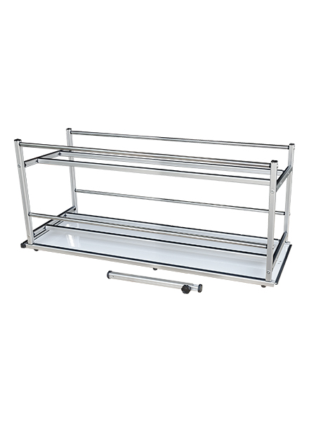 【送料別途見積】常磐精工 アルミフレーム 引き出し隊テーブル H50 シルバーロング HDT-H50SL|【店舗用品】