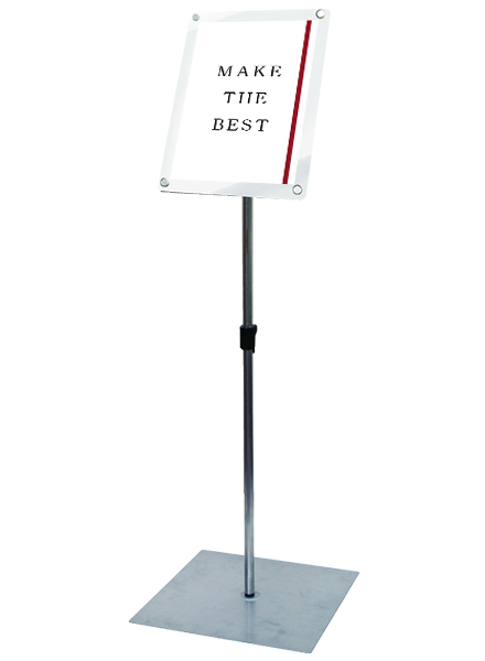 常磐精工 ポールスタンド インフォメーションアクリルスタンド150 A4縦ホワイト INFA150-A4TW|【店舗用品】