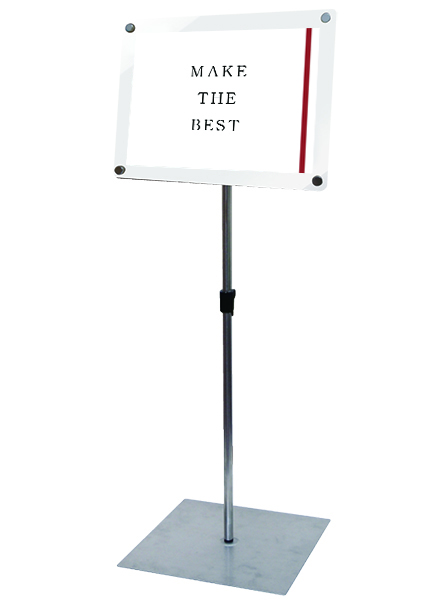 常磐精工 ポールスタンド インフォメーションアクリルスタンド150 B4横ホワイト INFA150-B4YW|【店舗用品】