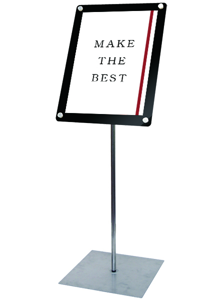 常磐精工 ポールスタンド インフォメーションアクリルスタンド80 A3縦ブラック INFA80-A3TB|【店舗用品】