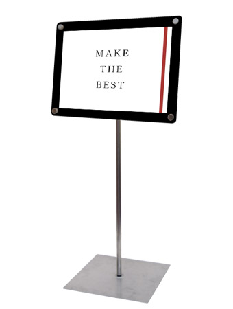 常磐精工 ポールスタンド インフォメーションアクリルスタンド80 A3横ブラック INFA80-A3YB|【店舗用品】