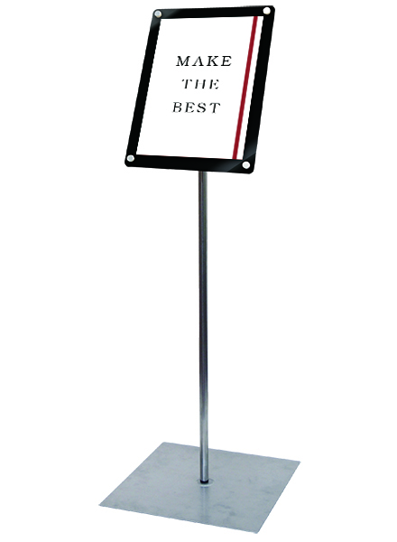 常磐精工 ポールスタンド インフォメーションアクリルスタンド80 A4縦ブラック INFA80-A4TB|【店舗用品】