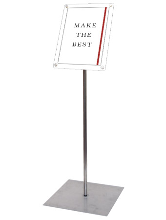 常磐精工 ポールスタンド インフォメーションアクリルスタンド80 A4縦ホワイト INFA80-A4TW|【店舗用品】