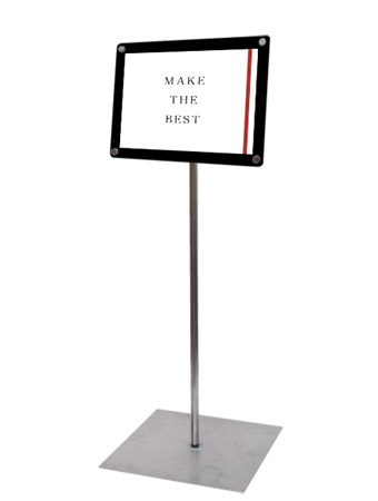 常磐精工 ポールスタンド インフォメーションアクリルスタンド80 A4横ブラック INFA80-A4YB|【店舗用品】