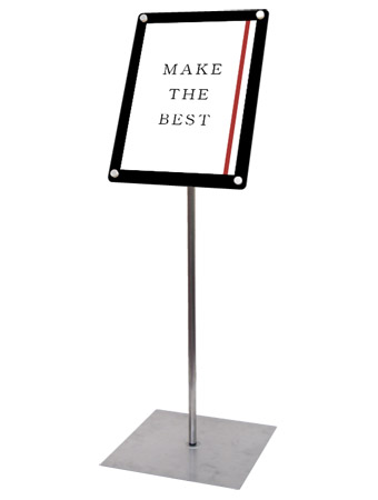 常磐精工 ポールスタンド インフォメーションアクリルスタンド80 B4縦ブラック INFA80-B4TB|【店舗用品】