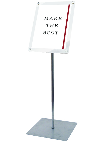 常磐精工 ポールスタンド インフォメーションアクリルスタンド80 B4縦ホワイト INFA80-B4TW|【店舗用品】